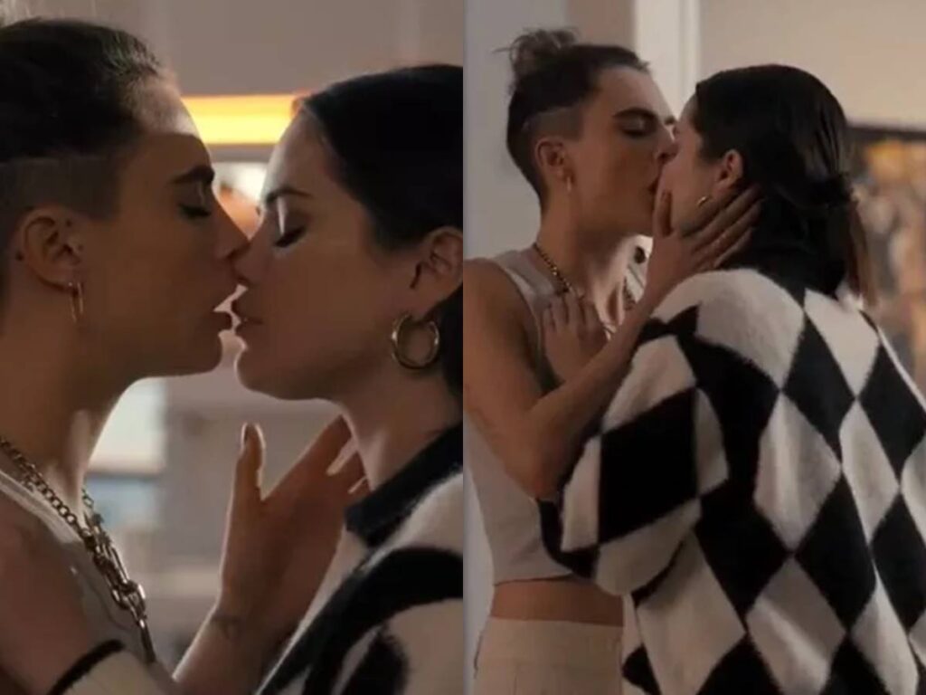 Selena Gomez e Cara Delevingne dão beijo em episódio de Only Murders In the Building