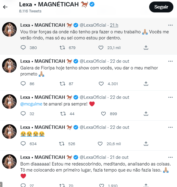 Lexa desabafa após terminar com MC Guimê